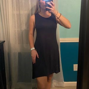 ‼️Solid Navy Tank Top Crisscross Back Summer Dress/Coverup